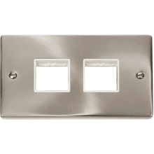 Click VPSC404WH 2 Gang Plate (2 x 2) Aperture 