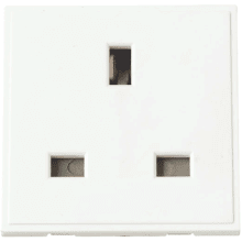 Click MM010WH 13A UK Socket Outlet - Polar White