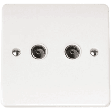Click CMA066 Twin Coaxial Socket Outlet 