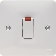 Hager WMDP84N 20A Double Pole Switch With LED Indicator