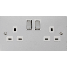 Click FPCH536WH Ingot 2-Gang 13A DP Switched Socket 