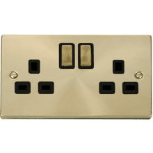 Click VPSB536BK 2 Gang 13A DP ‘Ingot’ Switched Socket Outlet 