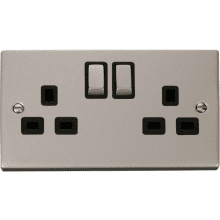 Click VPPN536BK 2 Gang 13A DP ‘Ingot’ Switched Socket Outlet 