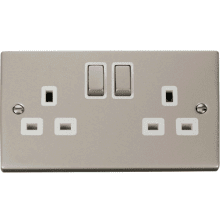 Click VPPN536WH 2 Gang 13A DP ‘Ingot’ Switched Socket Outlet 