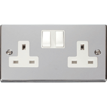 Click VPCH036WH 2 Gang 13A DP Switched Socket Outlet 