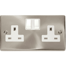 Click VPSC036WH 2 Gang 13A DP Switched Socket Outlet 