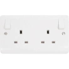 Click CMA836 13A 2 Gang DP O/B Switched Socket Outlet 