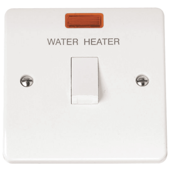 Click CMA042 20A DP Switch With Neon ‘Water Heater’ 