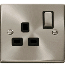 Click VPSC535BK 1 Gang 13A DP ‘Ingot’ Switched Socket Outlet 