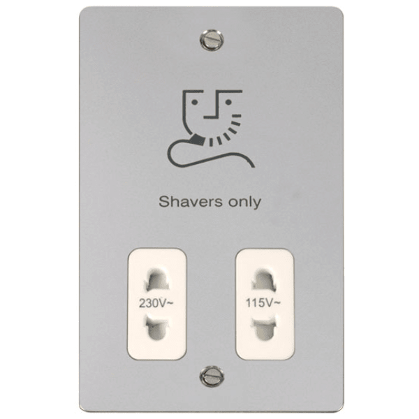 Click FPCH100WH 115/230V Shaver Socket Outlet 