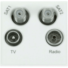 Click MM440WH Quad TV,  Radio,  Sat 1 And Sat 2 - Polar White
