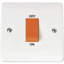 Click CMA200 45A 1 Gang Single Cooker Switch 