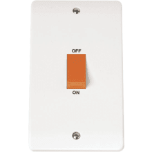 Click CMA202 45A 2 Gang Single Cooker Switch 