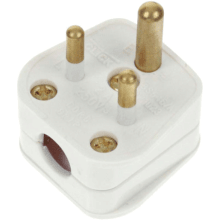 Click PA165 Plug Round Pin 2A White