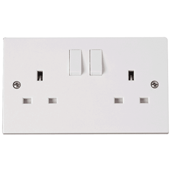 Click PRW036 2 Gang 13A DP Switched Socket Outlet 