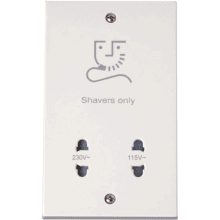 Click PRW100 Shaver Socket 115/230V
