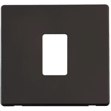 Click SCP401BK 1 Gang Single Aperture Cover Plate - Black