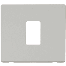Click SCP401PW 1 Gang Single Aperture Cover Plate - White
