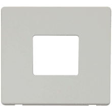 Click SCP402PW 1 Gang Twin Aperture Cover Plate - White
