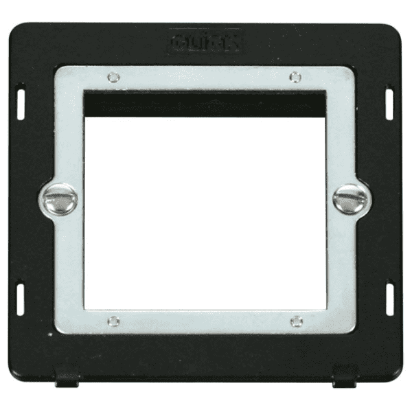 Click SIN311BK 1 Gang Plate Twin Media Module Insert - Black