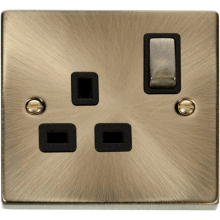 Click VPAB535BK 1 Gang 13A DP ‘Ingot’ Switched Socket Outlet 