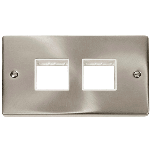 Click VPSC404WH 2 Gang Plate (2 x 2) Aperture 