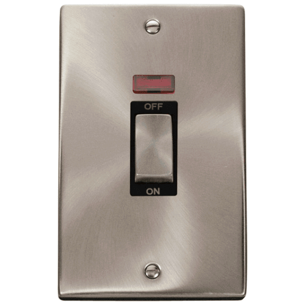 Click VPSC503BK Ingot 2 Gang 45A DP Switch With Neon 