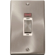 Click VPSC503WH Ingot 2 Gang 45A DP Switch With Neon 