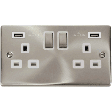 Click VPSC580WH Socket 2G Switched & USB 13A