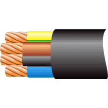 Donc 3184Y1.0B050 4C 1.0mm 50m Cable Reel Black