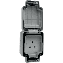 Hager WXPS81 Un Switched 1G Outdoor Socket