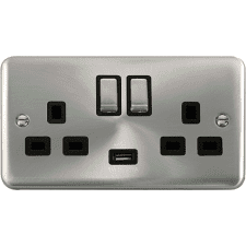 Socket Outlet 13A inc USB - Decorative