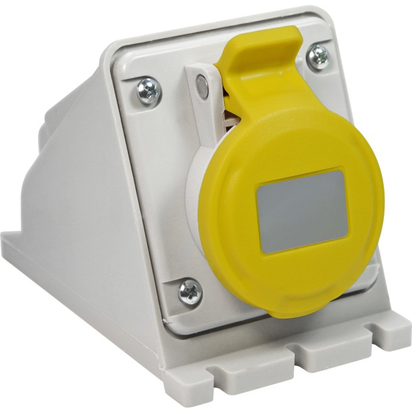 IP44 16a 2P+E 110v Yellow Surface wall socket