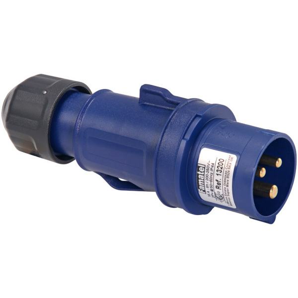 IP44 16A 2P+E 240v Blue Connector