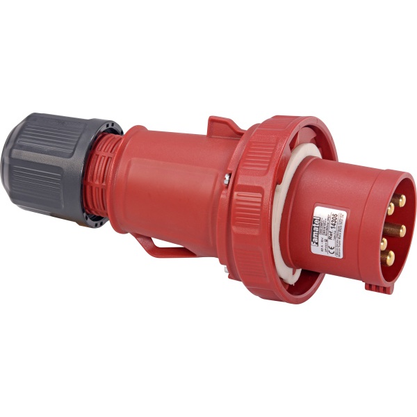 IP67 63A 3P+N+E 415v Red Connector