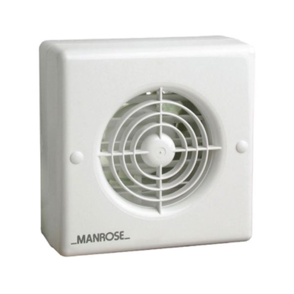 Manrose XF100AH 150mm 6" Automatic Wall & Ceiling Fan with Humidity Control 