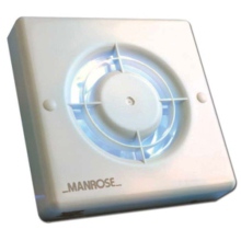Manrose XF100HP 100mm 4" 20W Axial Bathroom Fan With Pull Cord 