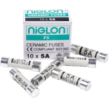Niglon F5 5A Plug Top Fuses Pack 10
