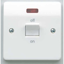 NovarEd&SLimited K5105WHI 32A Double Pole Switch with Neon