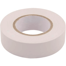 VIAS White Tape 19mmx33m Roll PVC